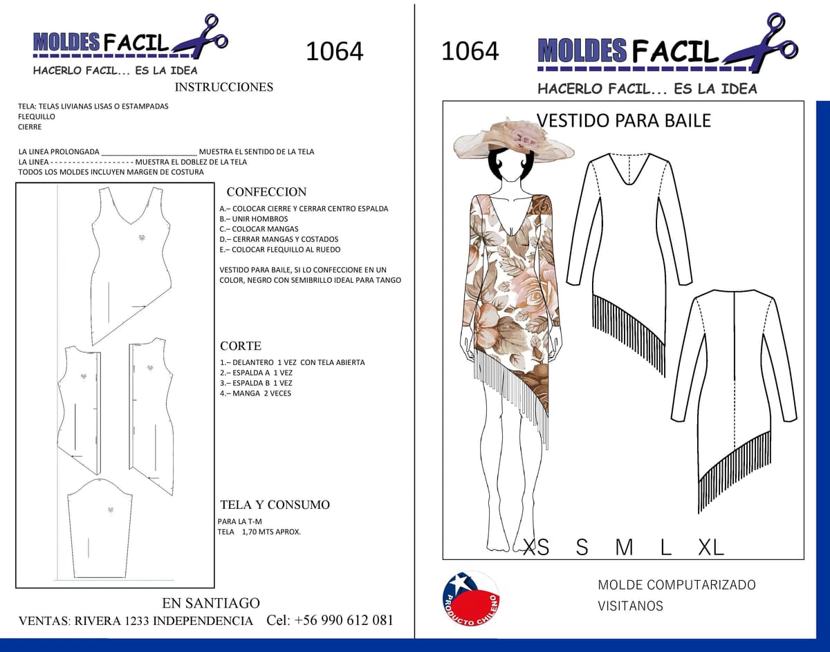 Patrón de costura Vestido para Baile — Moldes Fácil