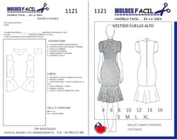 Vestido Cuello Alto - vista 1