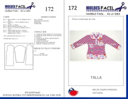 Polera combinada de niña - vista 1