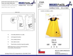Vestido con tablas y cuello - vista 1