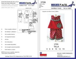 Conjunto con blusa evase y tablas - vista 1