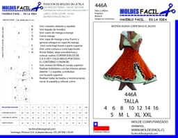 Vestido de Huasa con Corte Bajo el Busto - vista 1