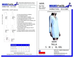 Vestido Recto Escote en V - vista 1