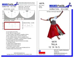 Vestido con Falda tableada - vista 1
