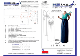Vestido de fiesta escote en V con lazo - vista 1