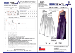 Vestido de fiesta en gasa - vista 1