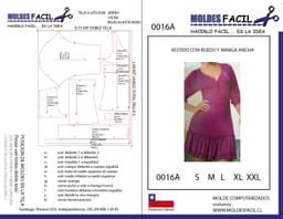 Vestido con Ruedo y Manga Ancha - vista 1
