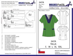 Blusa Médica Escote en V - vista 1