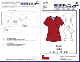 Blusa Médica Escote Cruzado - vista 1