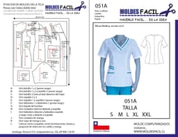 Blusa Médica Escote en V - vista 1