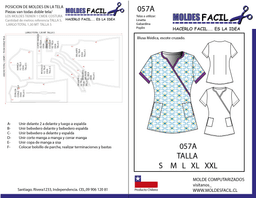 Blusa Médica Escote Cruzado - vista 1