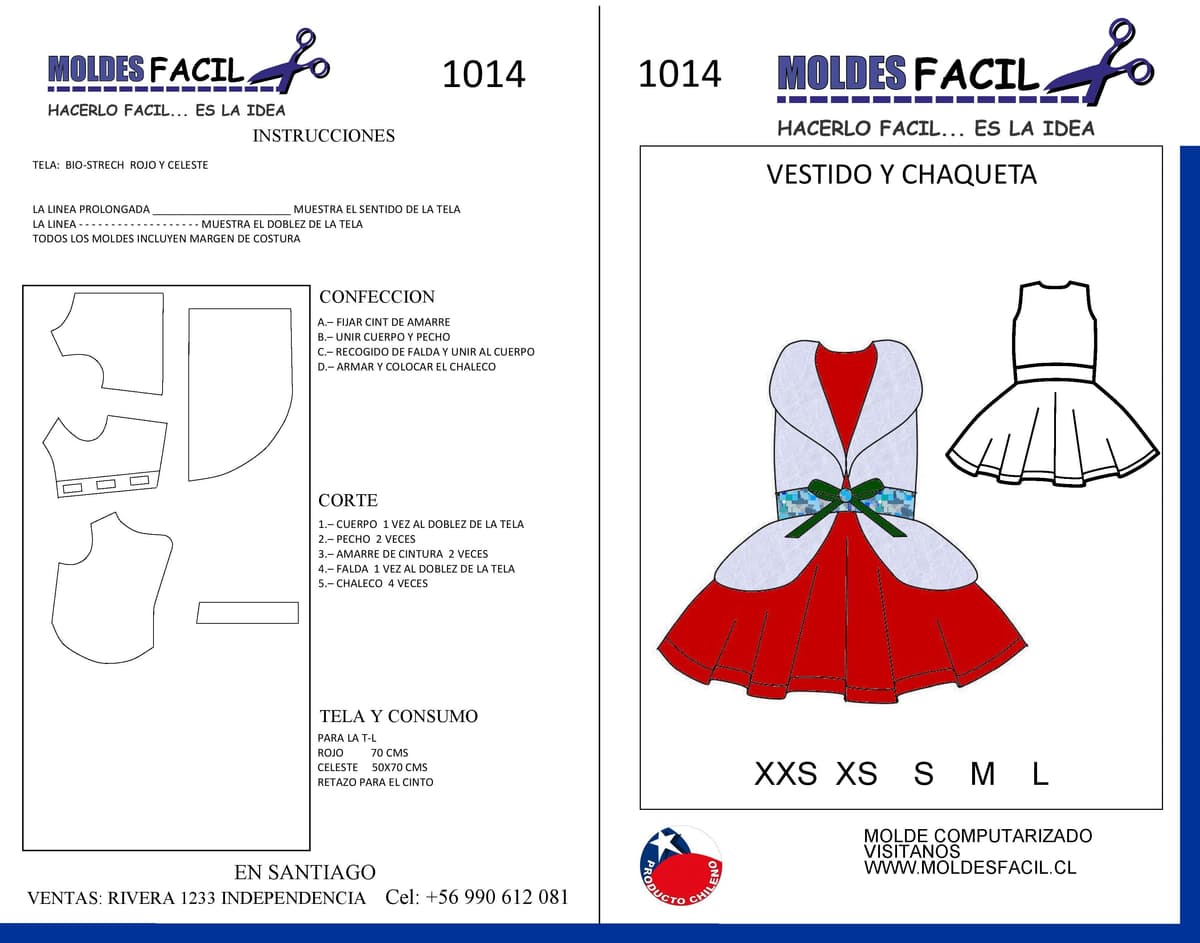 Patrón de costura Vestidos y chaquetas — Moldes Fácil
