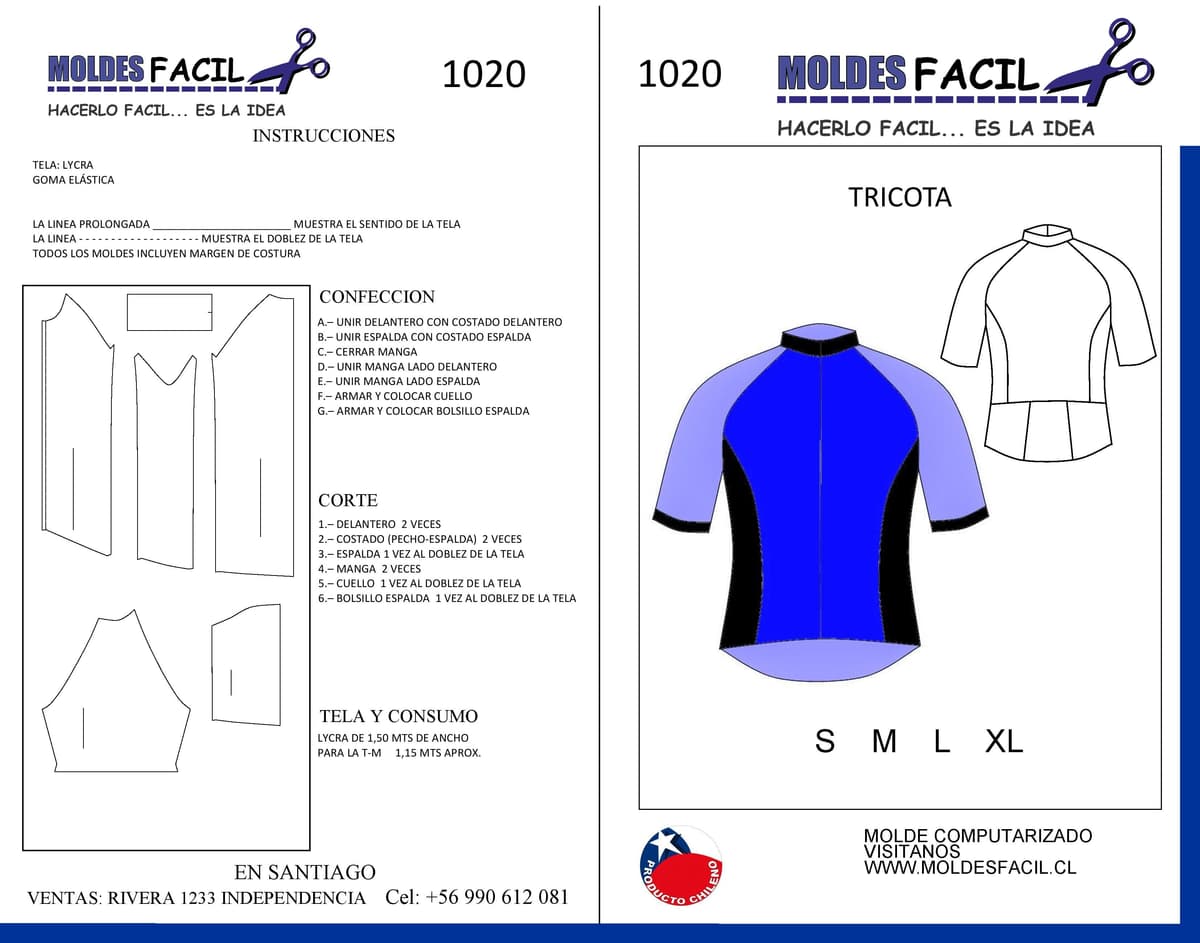 Patrón de costura Tricota — Moldes Fácil