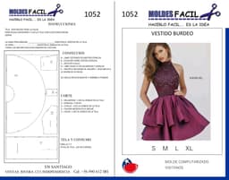 Vestido Burdeo - vista 1
