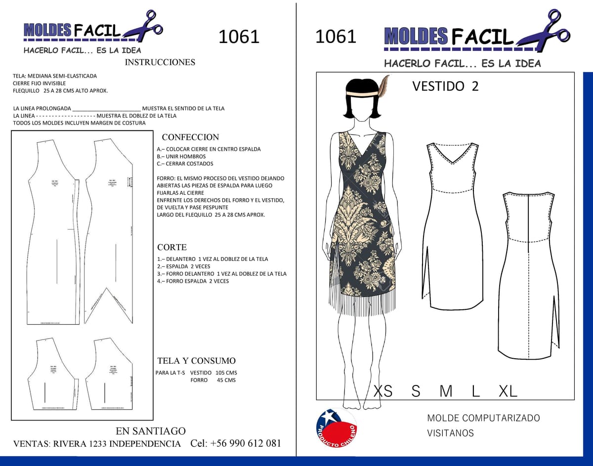 Patrón de costura Vestido Baile — Moldes Fácil