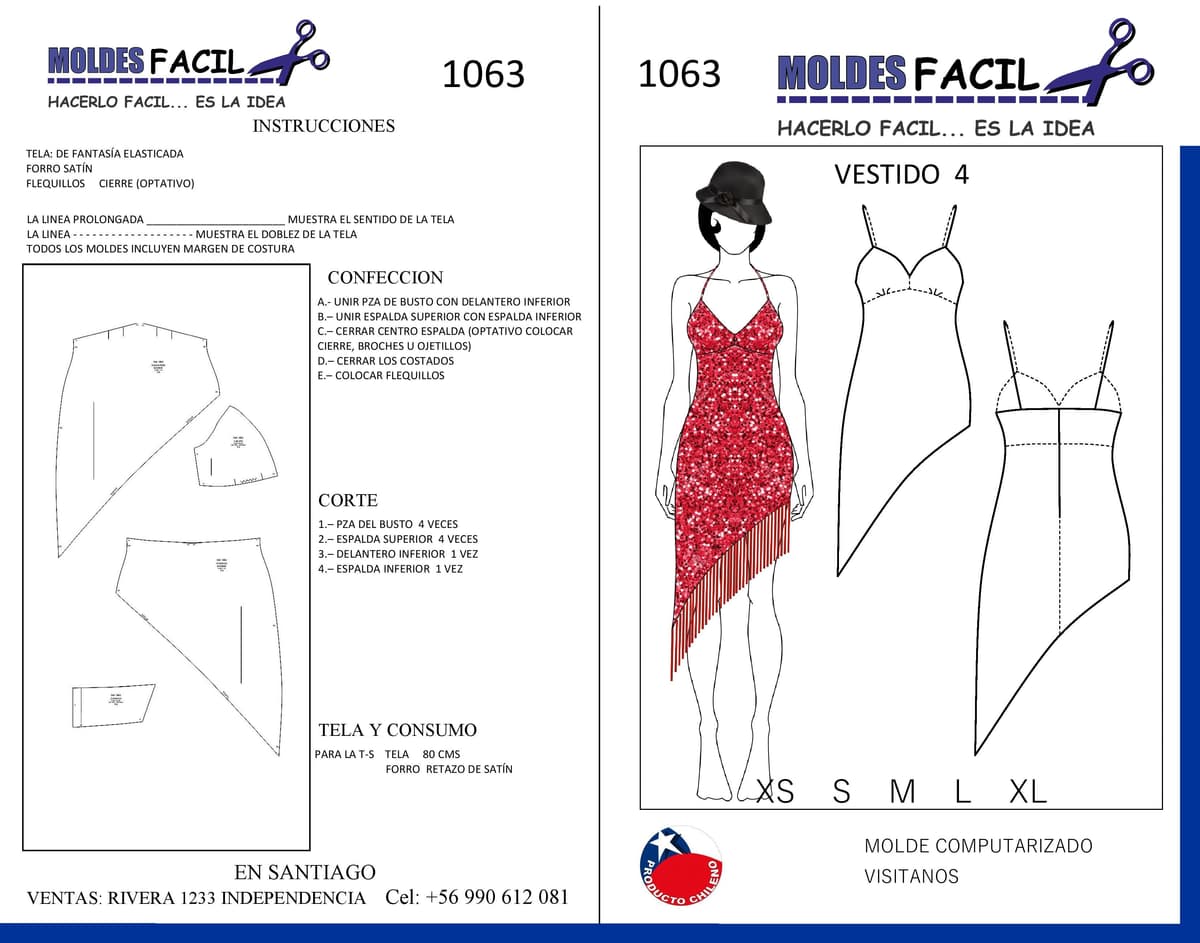 Patrón de costura Vestido de baile — Moldes Fácil