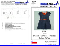 Vestido con pliegues en centro - vista 1