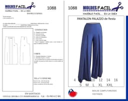 Pantalón palazzo de fiesta - vista 1
