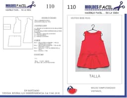 Vestido bebé rojo - vista 1