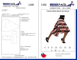 Falda para Baile de Salsa - vista 1