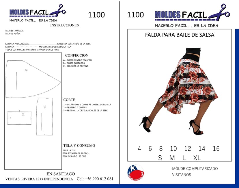 Falda para Baile de Salsa