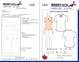 Polera de pique entallada mujer - vista 1