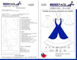 Vestido de Huasa y Chaleco con Faldón - vista 1