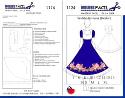 Vestido de Huasa Bicolor - vista 1