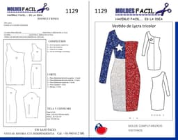 Vestido de Laicra Tricolor - vista 1