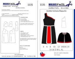 Vestido Fantasía Mapuche - vista 1