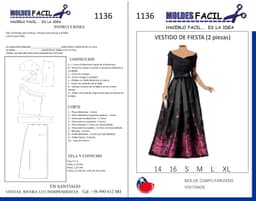 Vestido de fiesta dos piezas - vista 1