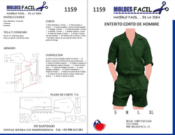 Enterito corto de hombre - vista 1