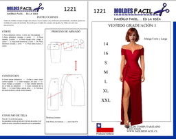 Vestido graduación #1 manga corta y larga - vista 1