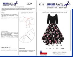 Conjunto polera y falda circular - vista 1