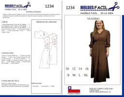 Vestido tipo evangélico - vista 1