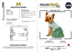 Vestido con pliegues para mascotas - vista 1