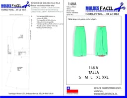 Falda larga, con pareo corte tulipan - vista 1