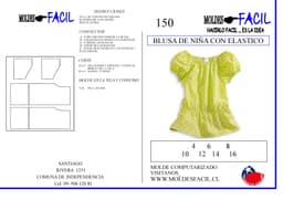 Blusa de niña con elastico - vista 1