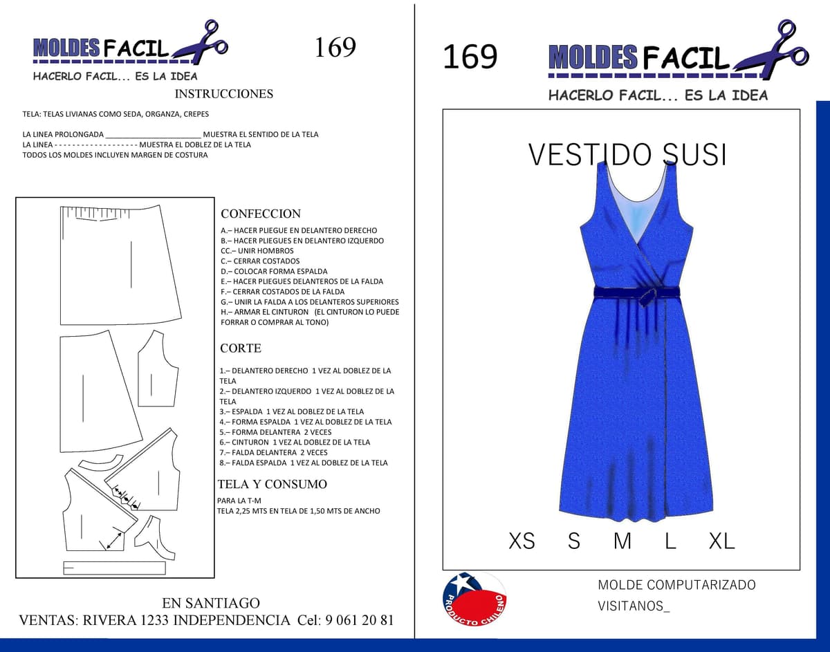Patrón de costura Vestido Susi — Moldes Fácil