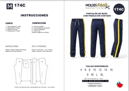 Pantalón de buzo con franja en costado - vista 1
