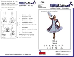 Vestido de Huasa con Corte Princesa - vista 1