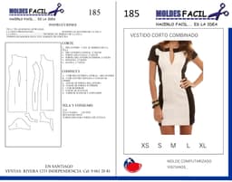 Vestido Corto Combinado - vista 1