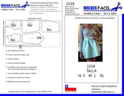 Vestido Encaje Elasticado y Falda Aglobada - vista 1