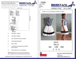 Vestido con cruce delantero y falda con tablas - vista 1