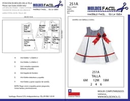 vestido con tablas y cortes - vista 1