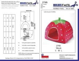 Casita de perro frutilla - vista 1