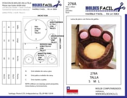 Cama de perro con forma de patitas - vista 1