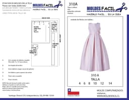 Vestido de fiesta con tablas - vista 1