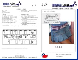 Mini jeans con tablas - vista 1