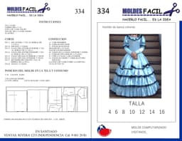 Vestido de Época Colonial - vista 1